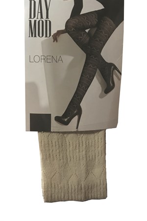 Daymod Lorena Micro File Desenli Kadın Külotlu Çorap